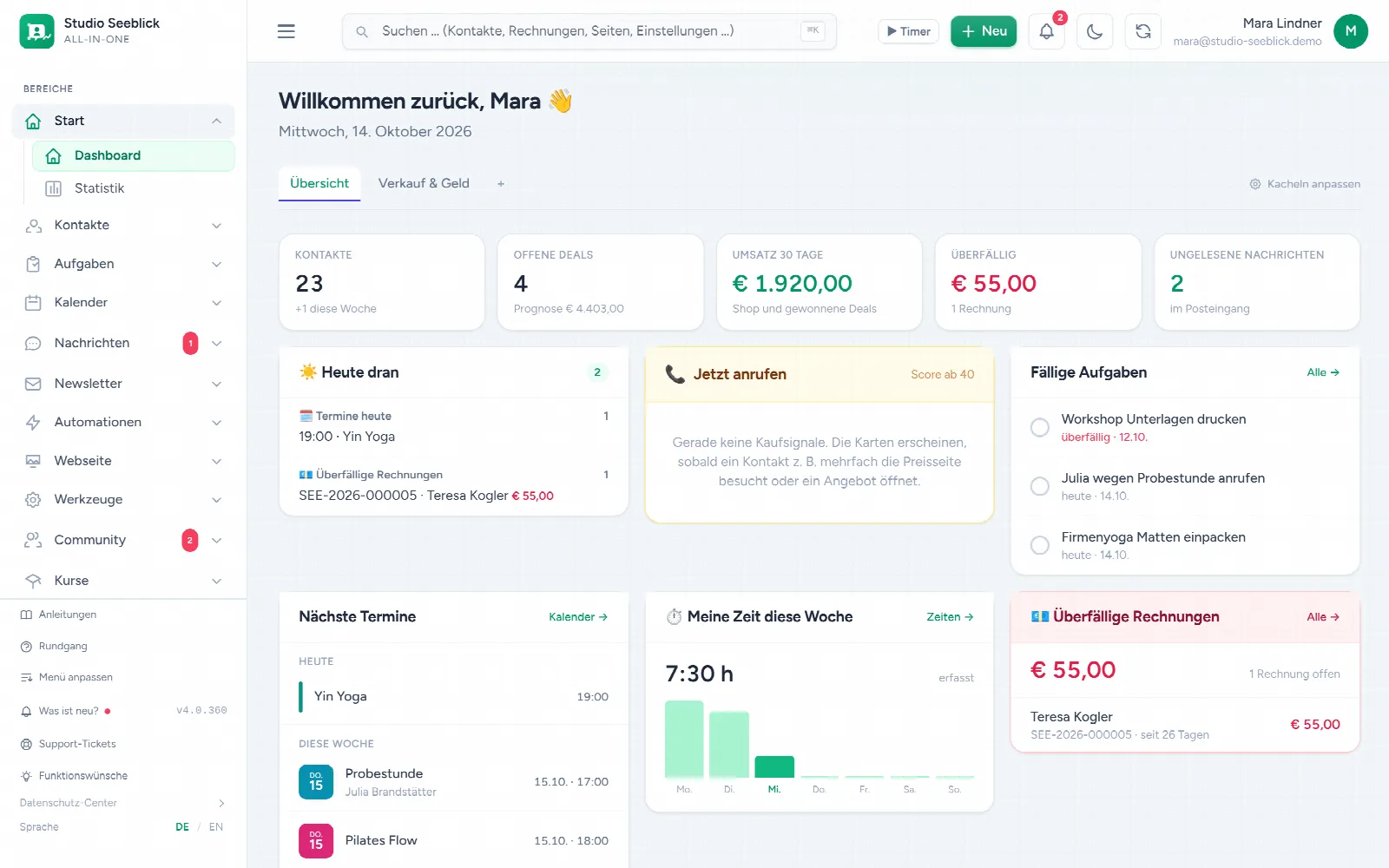 CRM Hefti: Start