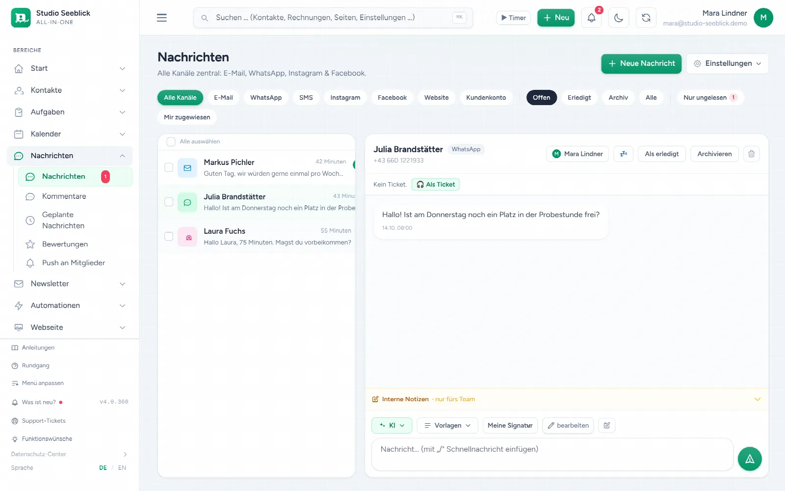 CRM Hefti: Nachrichten