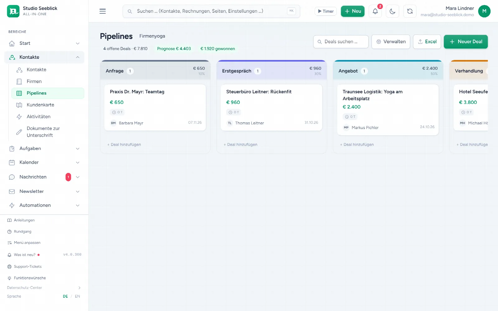 CRM Hefti: Angebote